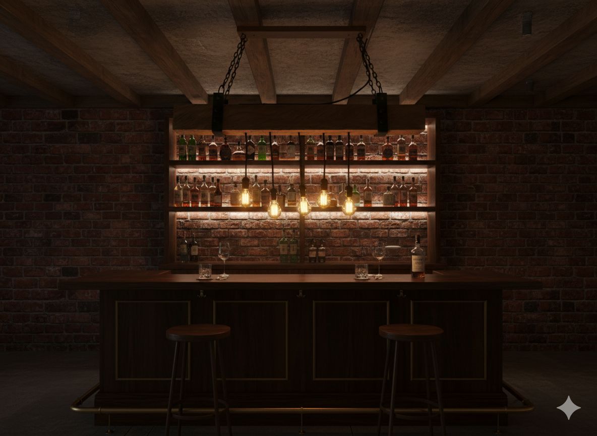 Rustic Beam Chandelier