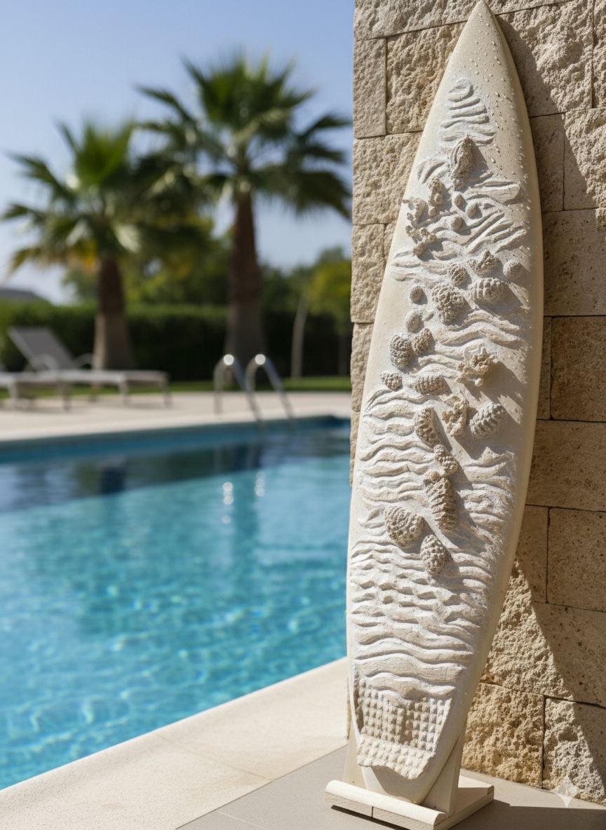 Coral Surfboard Art