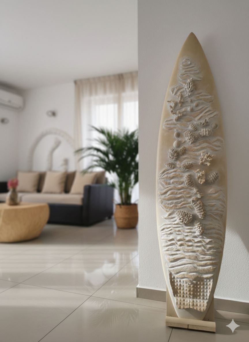 Coral Surfboard Art